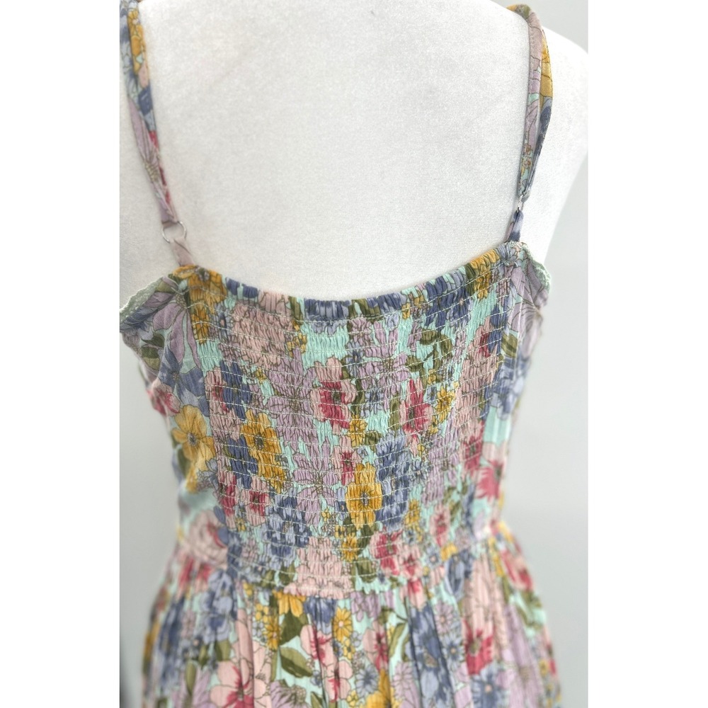 Angie Floral Boho Midi Dress Cottagecore Fairycore Sundress Medium Romantic - Picture 9 of 14